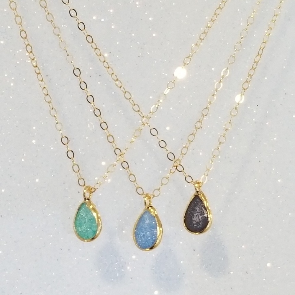 14k gold fill chain with cubic zirconia pendant